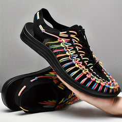 Women's Rainbow Woven Sports Sandals Beach Sandals