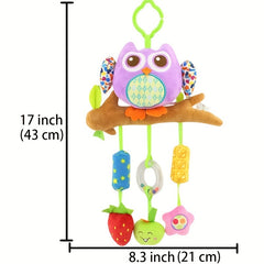 Baby Hanging Rattle Toy - Owl Design