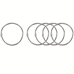 5 Packs 7.62 cm Loose Leaf Binder Rings Nickel Plated Steel