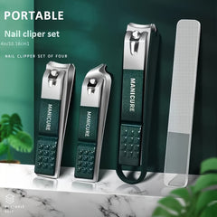 4pcs Nail Clipper Set Fingernail & Toenail Cutter Manicure Tool