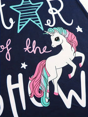 Girls 3D Unicorn & STAR OF THE SHOW Graphic Dress