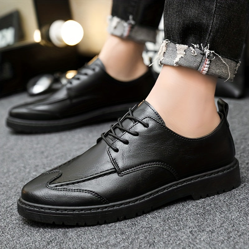 Men's PU Leather Oxford Shoes Formal Dress Shoes For Wedding Business