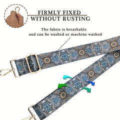 Vintage Pattern Bag Strap Replacement DIY Travel Accessories