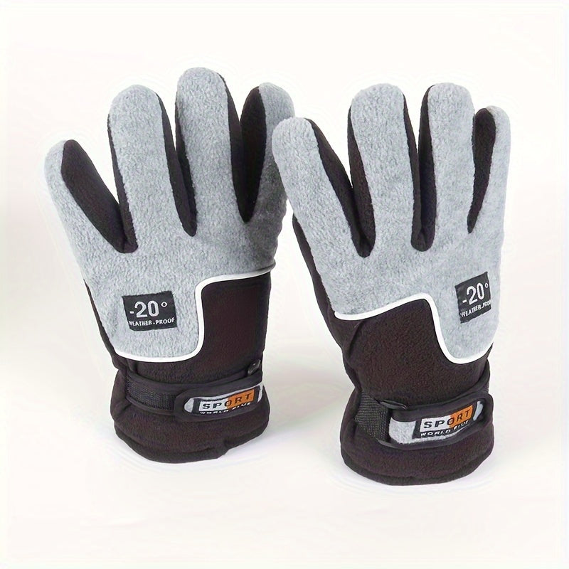 Cycling Ski Gloves Winter Warm Windproof Thickened Gloves