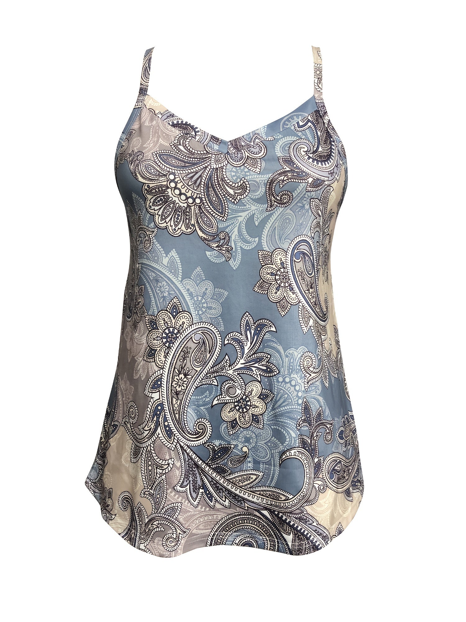 Floral Print Cami Top V Neck Summer Sleeveless Top