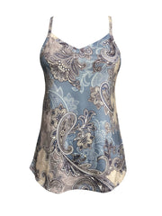 Floral Print Cami Top V Neck Summer Sleeveless Top