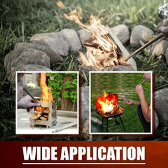 Stainless Steel Fire Blow Tube for Outdoor Camping
