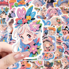 50pcs Painted Graffiti Stickers Waterproof DIY Stickers For Guitar Skateboard