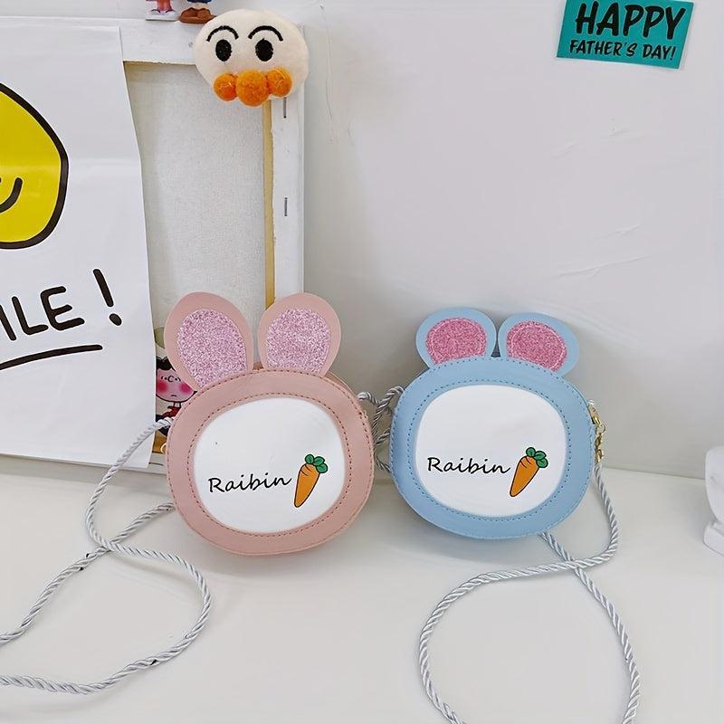 Children's Rabbit Carrot Shoulder Bag Mini Round Crossbody Bag