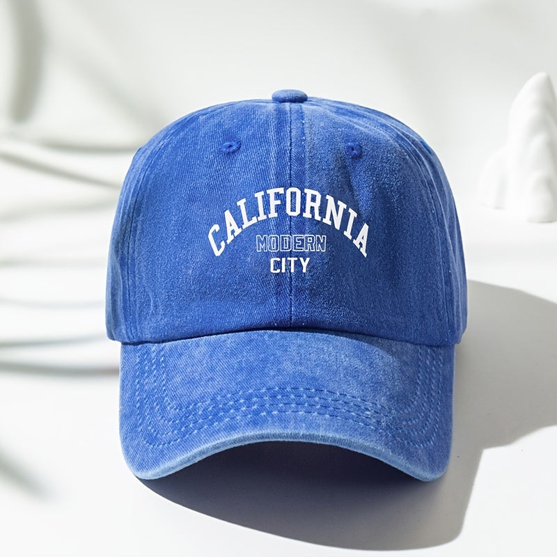 CALIFORNIA Print Washed Baseball Cap Cotton Sunscreen Sports Hat Casual Dad Hats