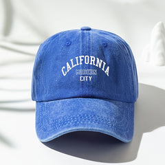 CALIFORNIA Print Washed Baseball Cap Cotton Sunscreen Sports Hat Casual Dad Hats