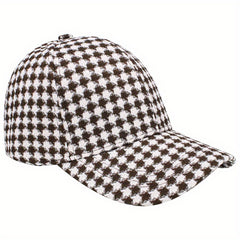 Grid Baseball Cap Outdoor Sun Cap for Men and Women