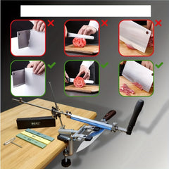 Knife Sharpener Set with 4 Whetstones 360 Rotation Stainless Steel