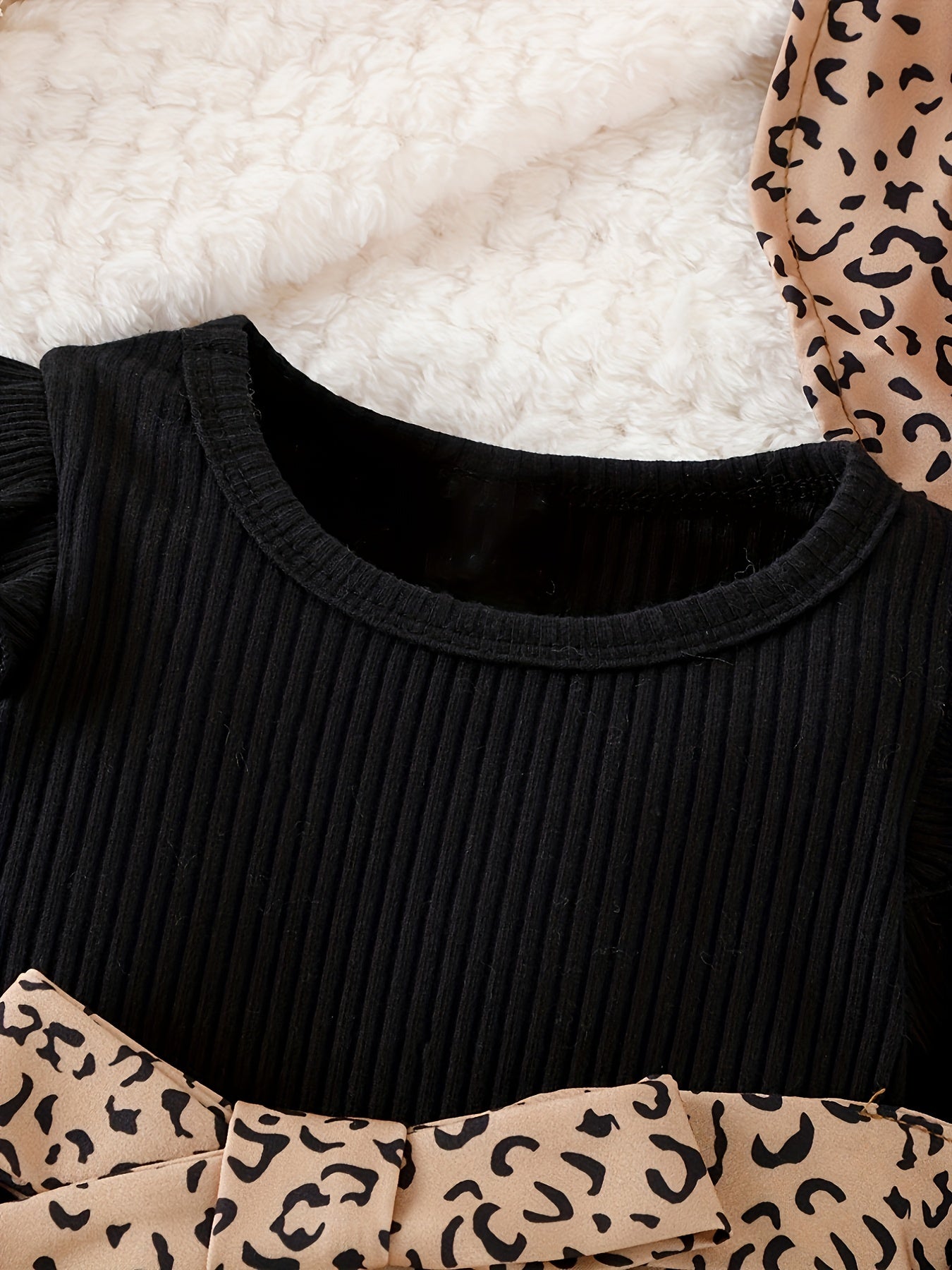 Baby Girl Leopard Print Dress Set with Hat & Belt