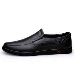 CLOHOO Personalized Leather Dress Shoes Custom Slip On Flat Shoes