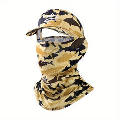 Summer Camouflage Sunscreen Face Mask Soft Cap Breathable