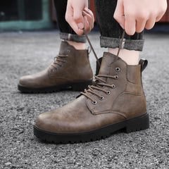 Men's Comfy Riding Boots Non Slip Vintage Shoes for Outdoor Activities
