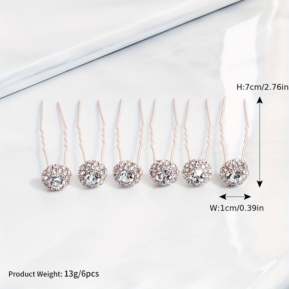 Rhinestone Hair Pin Wedding Accessory