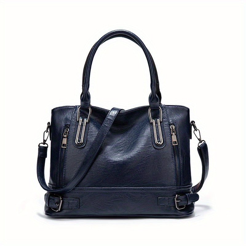 Vintage Large Tote Bag Retro Top Handle Shoulder Bag Women's Satchel Handbag