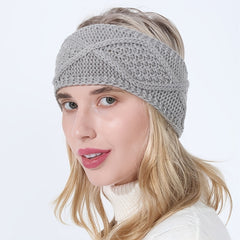 Knitted Headband Women Winter Boho Classic Cable Bow Turban Headband