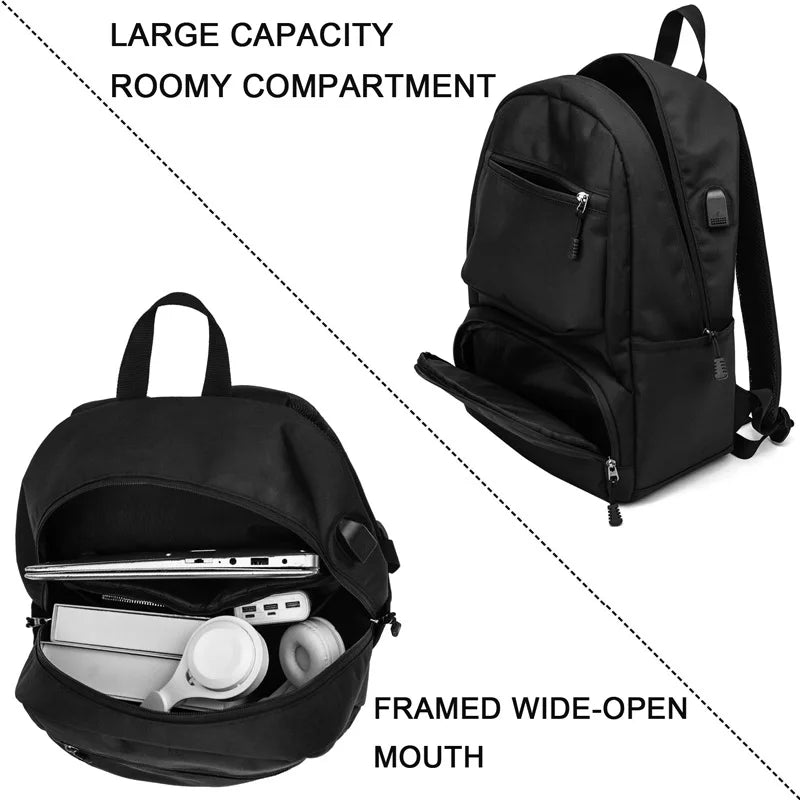 Men Backpack Oxford Large Capacity Male Business Bagpack Unisex School Bag