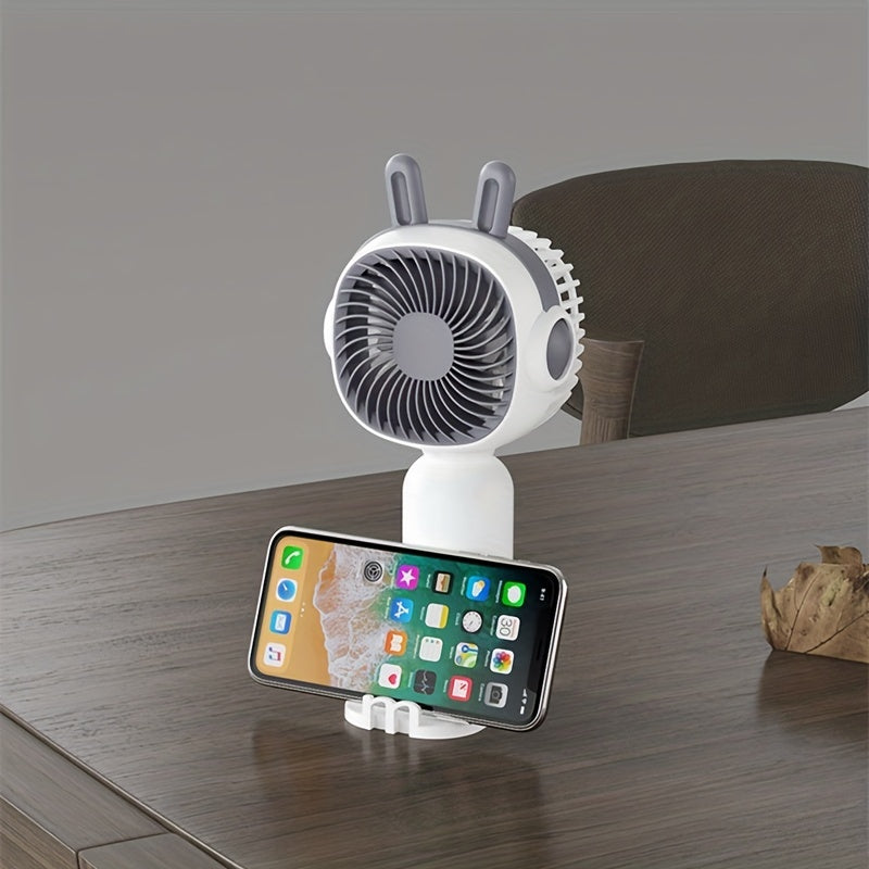 Cartoon Handheld Fan USB Rechargeable Portable Pocket Fan