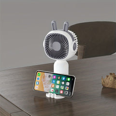 Cartoon Handheld Fan USB Rechargeable Portable Pocket Fan