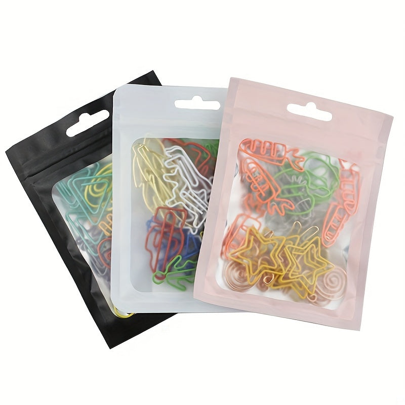 30pcs Colorful Metal Paper Clip Journal Diary Pin Random Shape