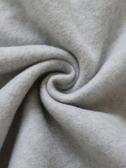 Casual Sports Fleece Sweatshirt Solid Zipper Up Hoodie