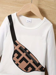 Geometric Print 2pcs Set Boy's Outfit