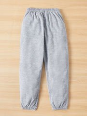 Girls Butterfly Graphic Sweatpants Elastic Waist Joggers