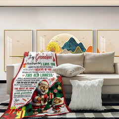 Lion Grandma Blanket Flannel Throw Grandson