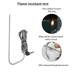 2pcs Waterproof Meat Probes for Traeger & Pit BBQ Grills