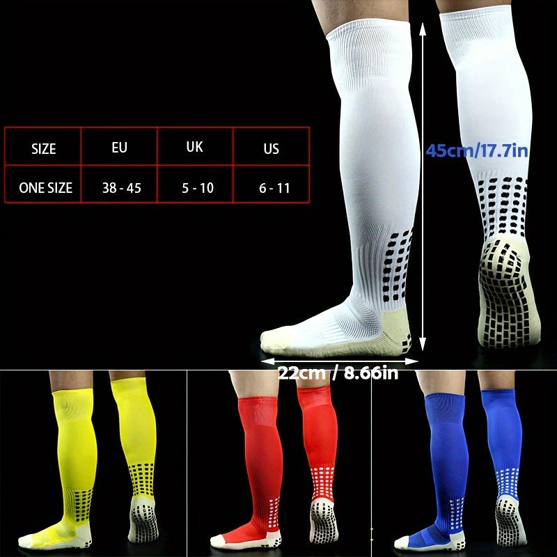 Men's Non slip Over the Knee Football Socks Athletic Soccer Socks
