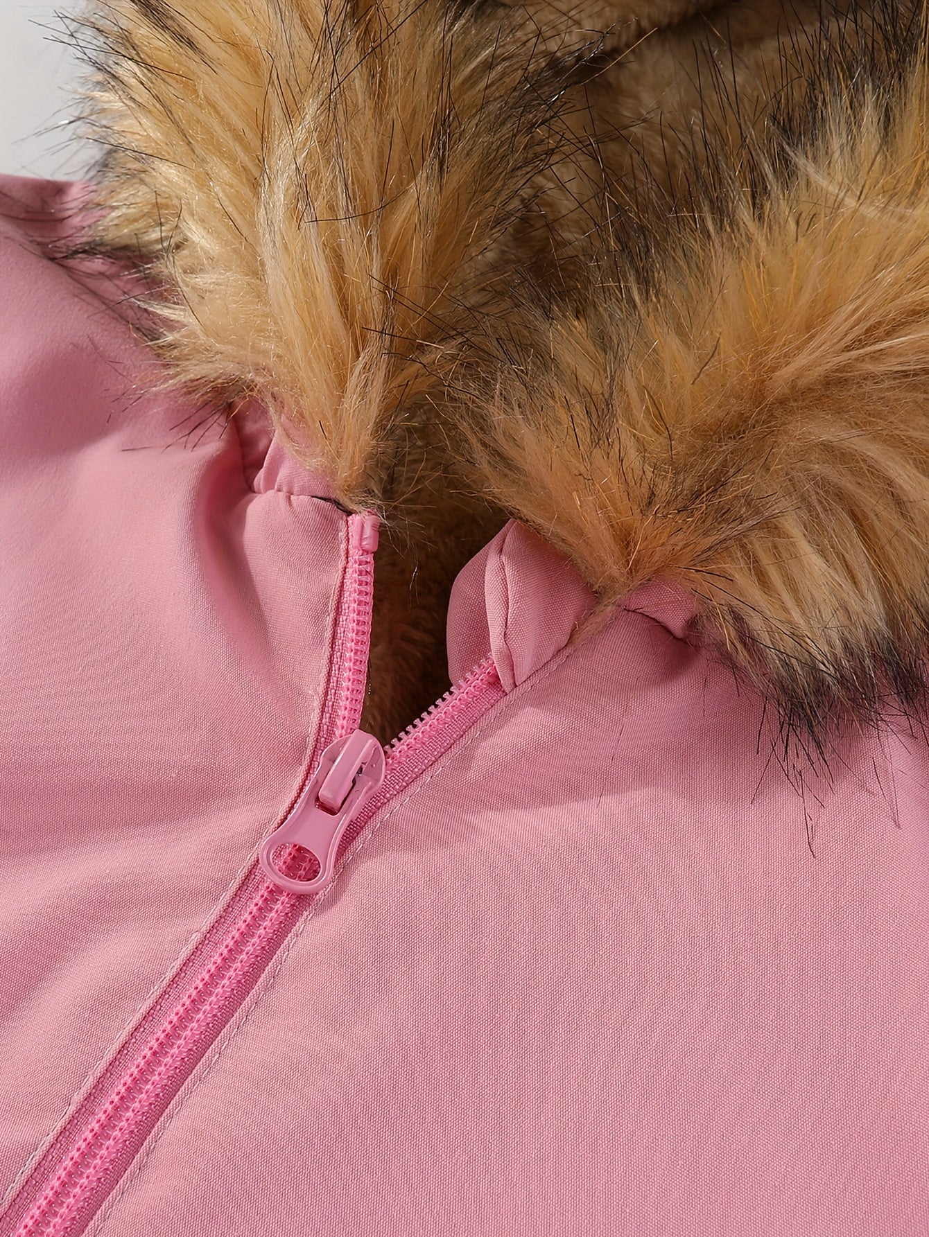 Toddler Girls Warm Fleece Lined Zip Jacket Coat With Pocket