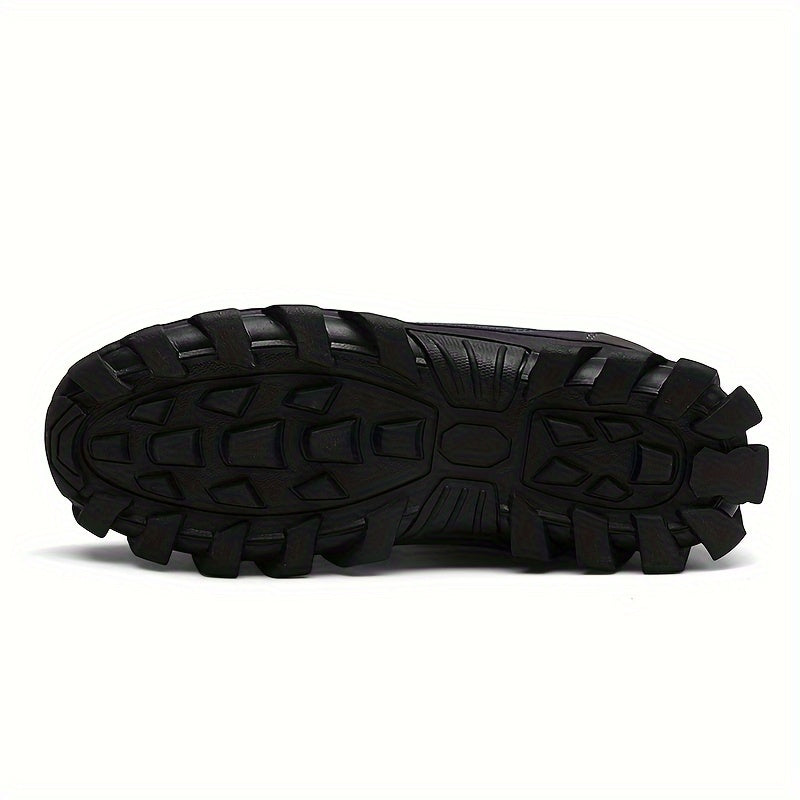 Faux Leather Snow Boots Round Toe High Top Thermal Snow Shoes
