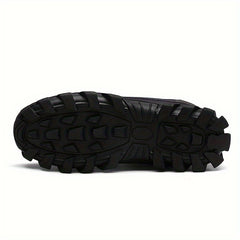 Faux Leather Snow Boots Round Toe High Top Thermal Snow Shoes
