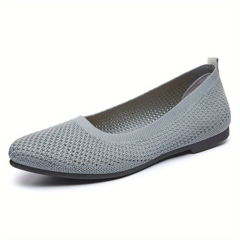 Women's Breathable Mesh Flat Point Toe Slip-On Lightweight Shoes