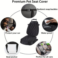 Waterproof Dog Seat Cover for Cars Trucks SUVs Non-slip Hammock Convertible