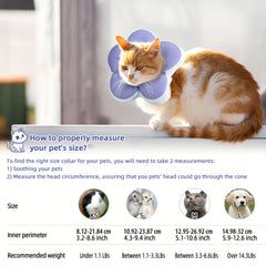 Flower Shape Recovery Pet Collar Waterproof Cat Collar Elizabeth Collar