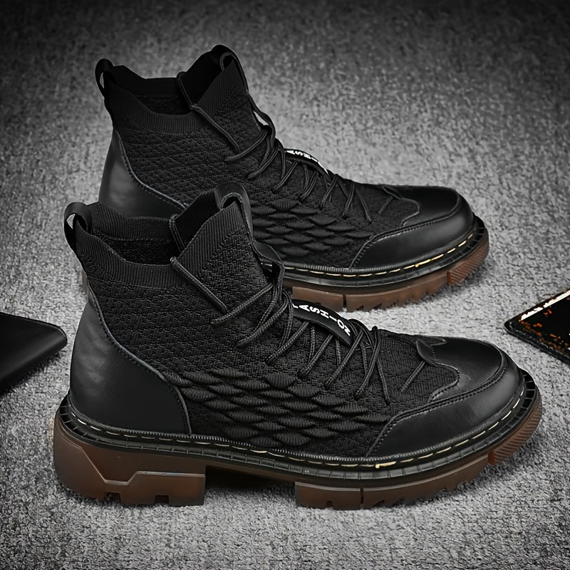 Men's Chelsea Boots Breathable Casual High Top Shoes