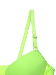Women's Push Up Lace Panel Bra Medium Stretch