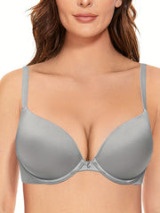 Rhinestone Padded Underwire Push Up T Shirt Bra