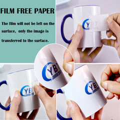 10pcs A4 Waterproof Transfer Paper Film for Glass Mug Ceramics