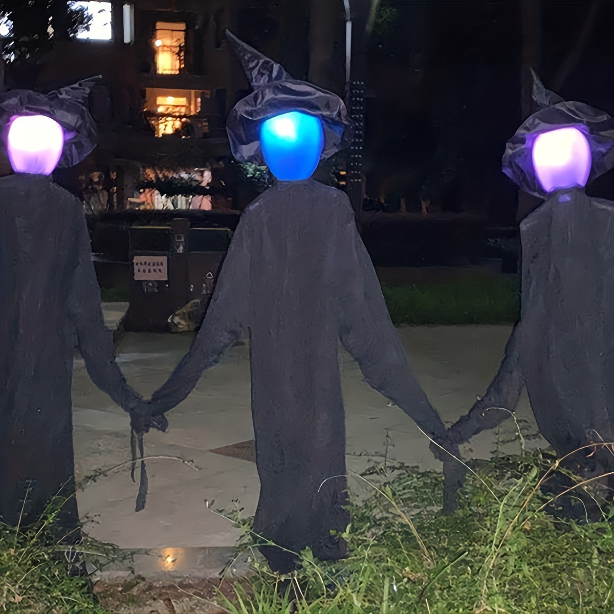 Light Up Witches Decor with Sound Sensor Halloween Props