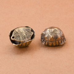Brass Turtle Bell Keychain Pendant for Bags and Keys