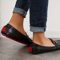 Women's Round Toe Flat Loafers Lightweight Non Slip Shoes