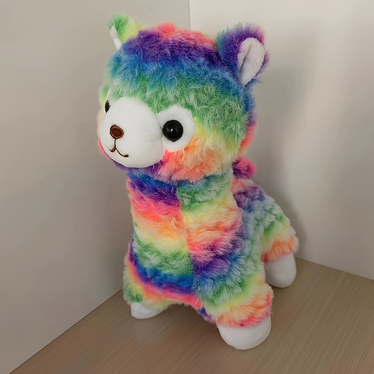 Rainbow Alpaca Plush Toys Soft Wool Throw Pillows Home Decorations