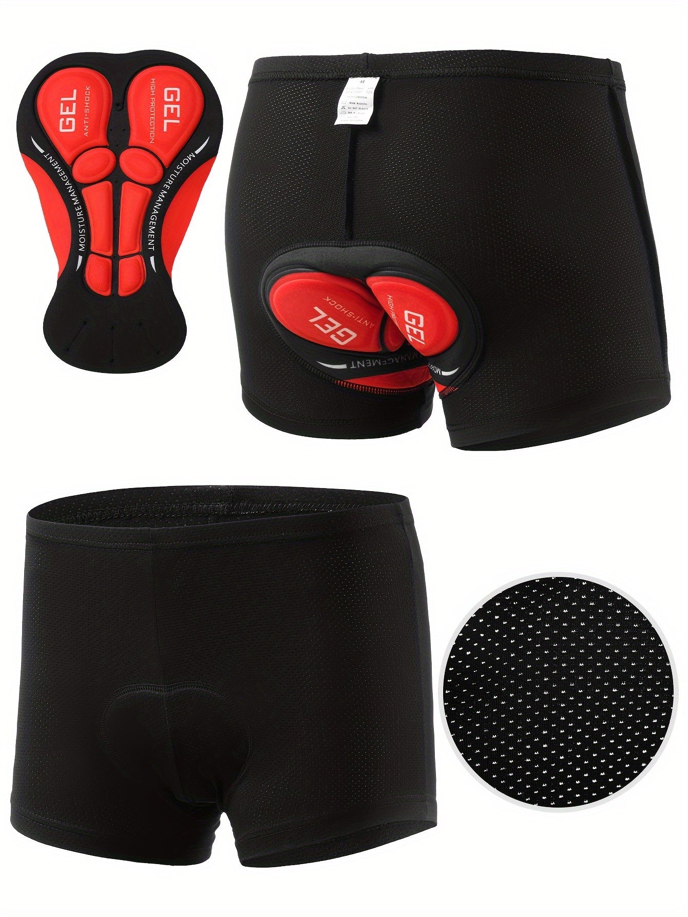 Men's Compression Cycling Shorts 3D Gel Padded Breathable Biking Pants