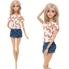 5 Sets Doll Clothes, Variety of Outfits for Dolls, Great for Gifts and Holidays